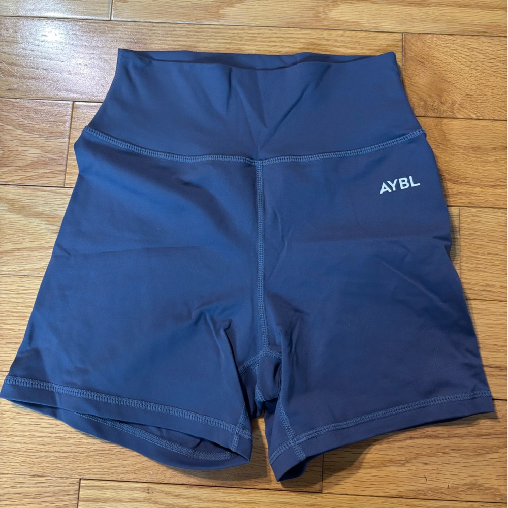 AYBL Women's Blue High-Waisted Gym Shorts
